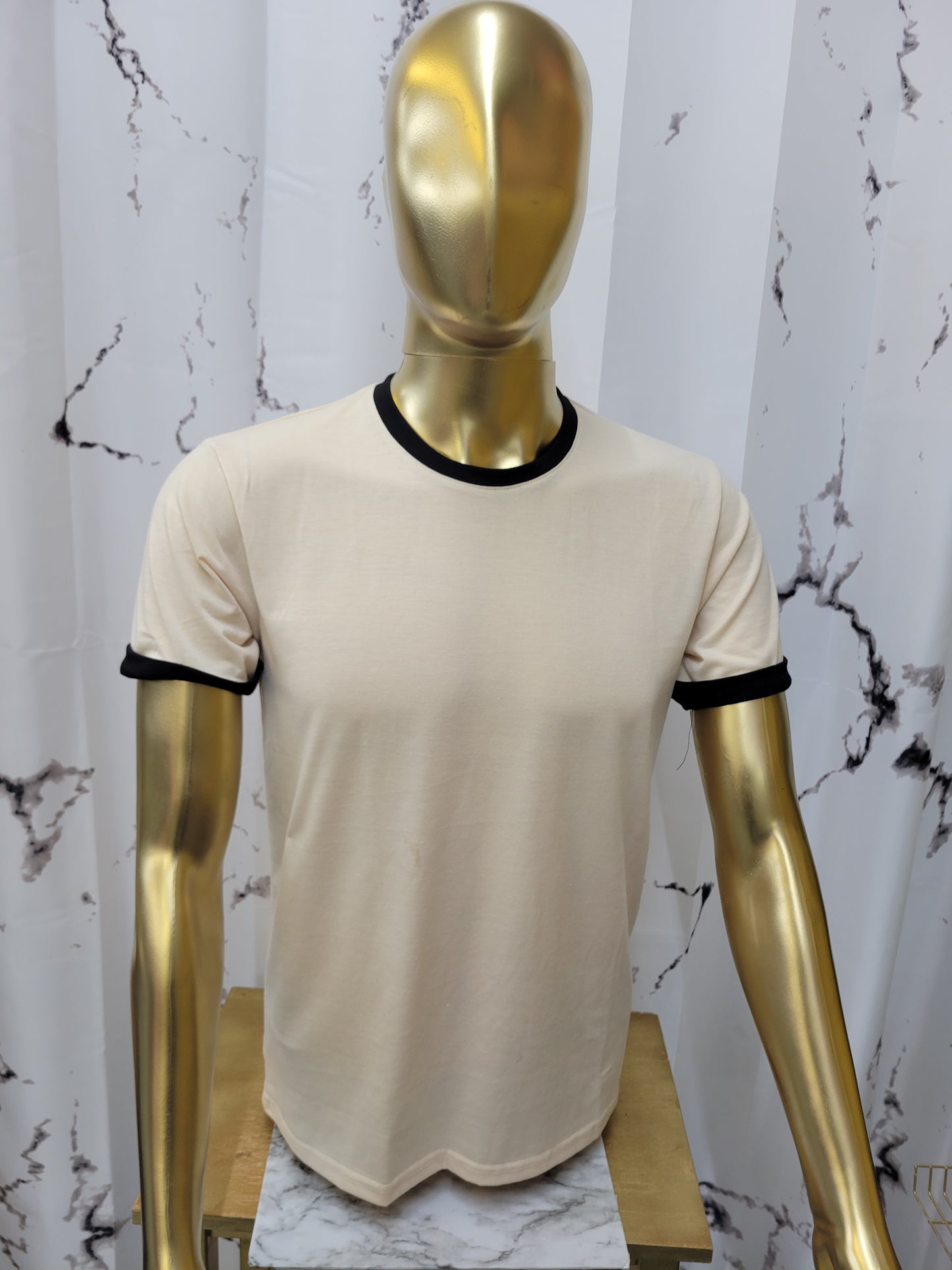 Natural / Black Ringer T-Shirt