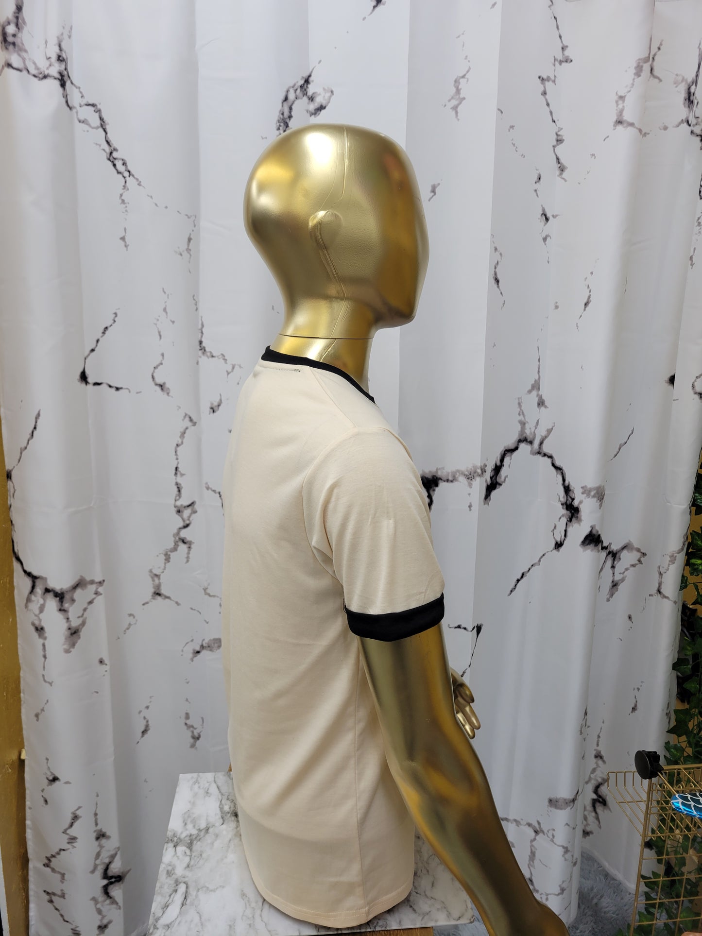 Natural / Black Ringer T-Shirt