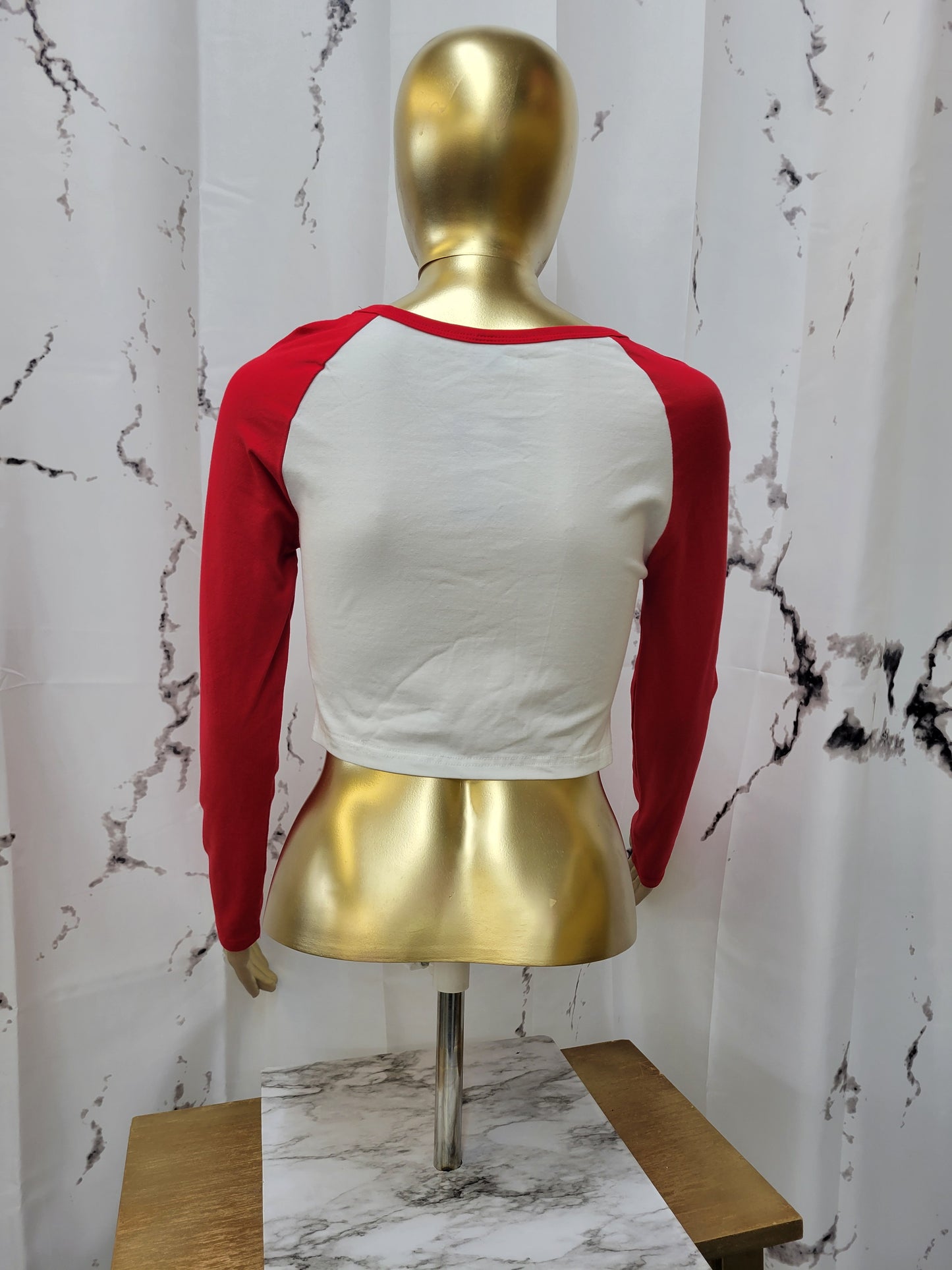 Crop Long Sleeve Raglan Top