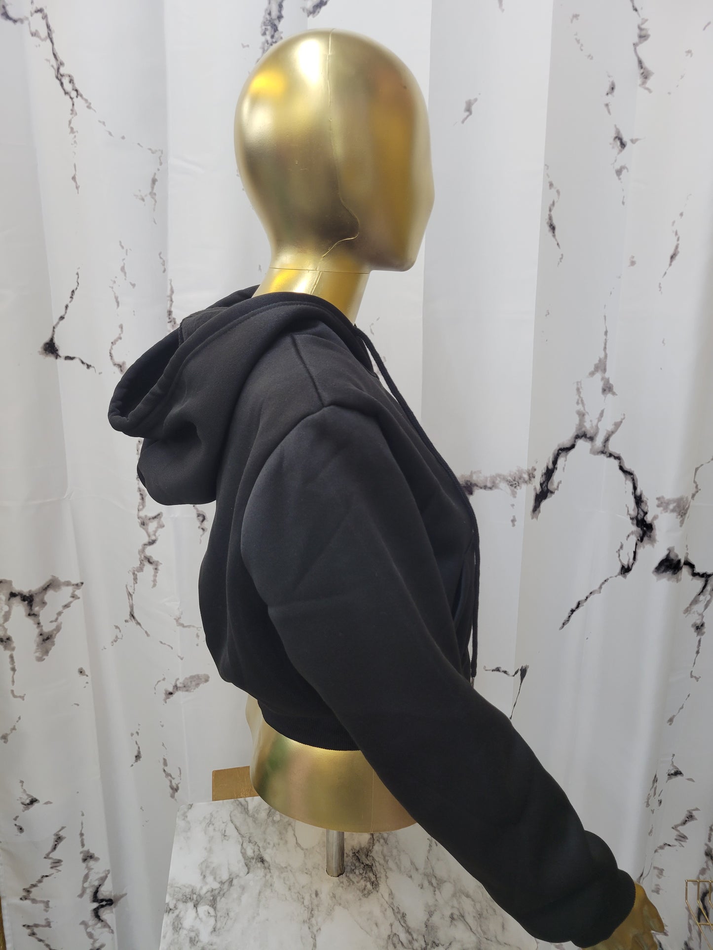 Crop Zip Up Hoodie
