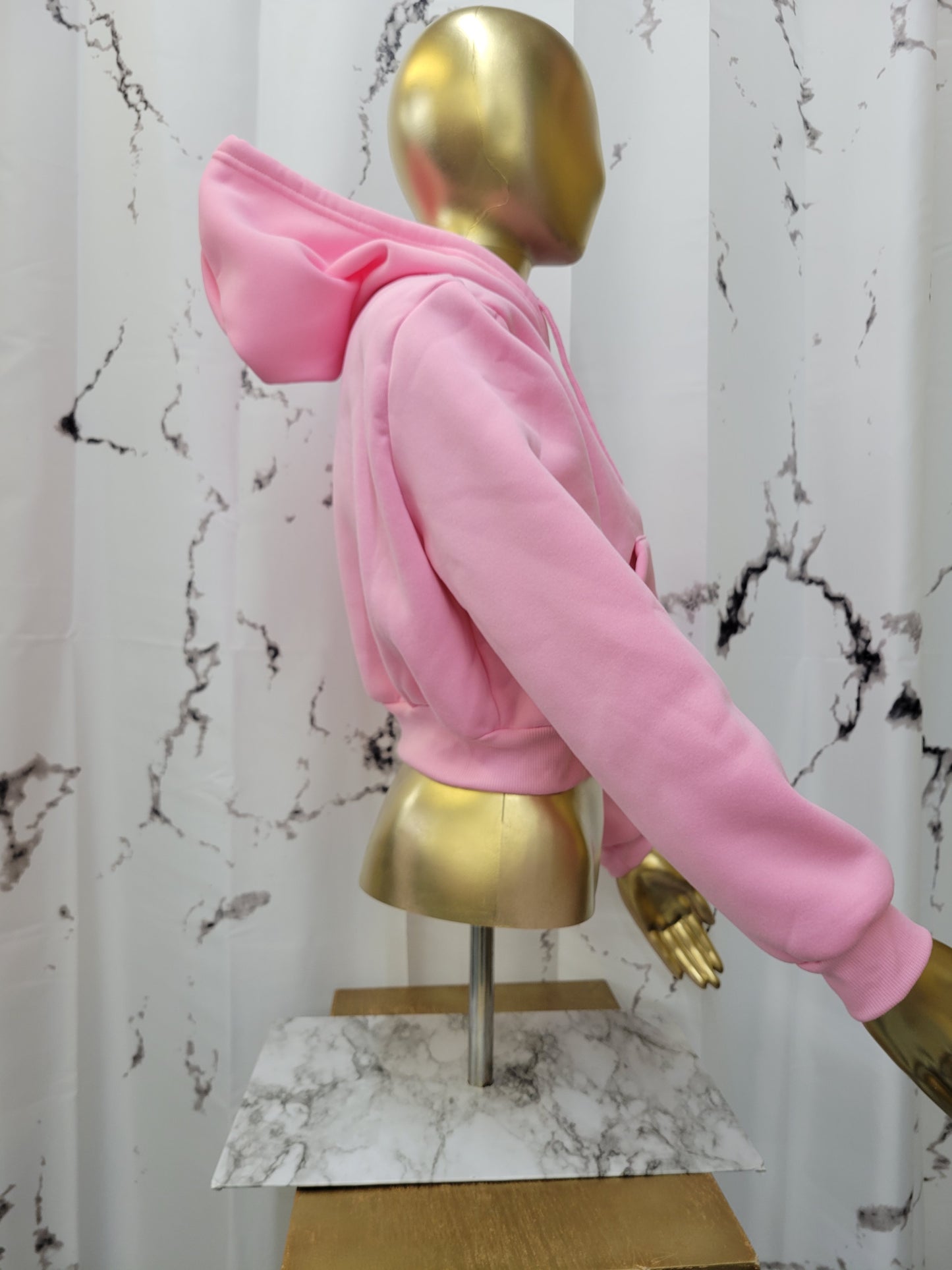 Crop Zip Up Hoodie