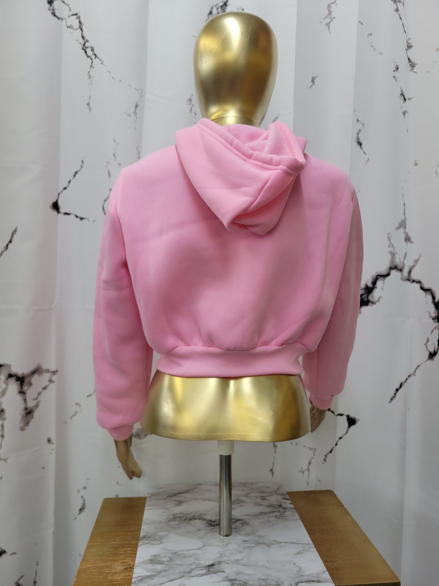 Crop Zip Up Hoodie
