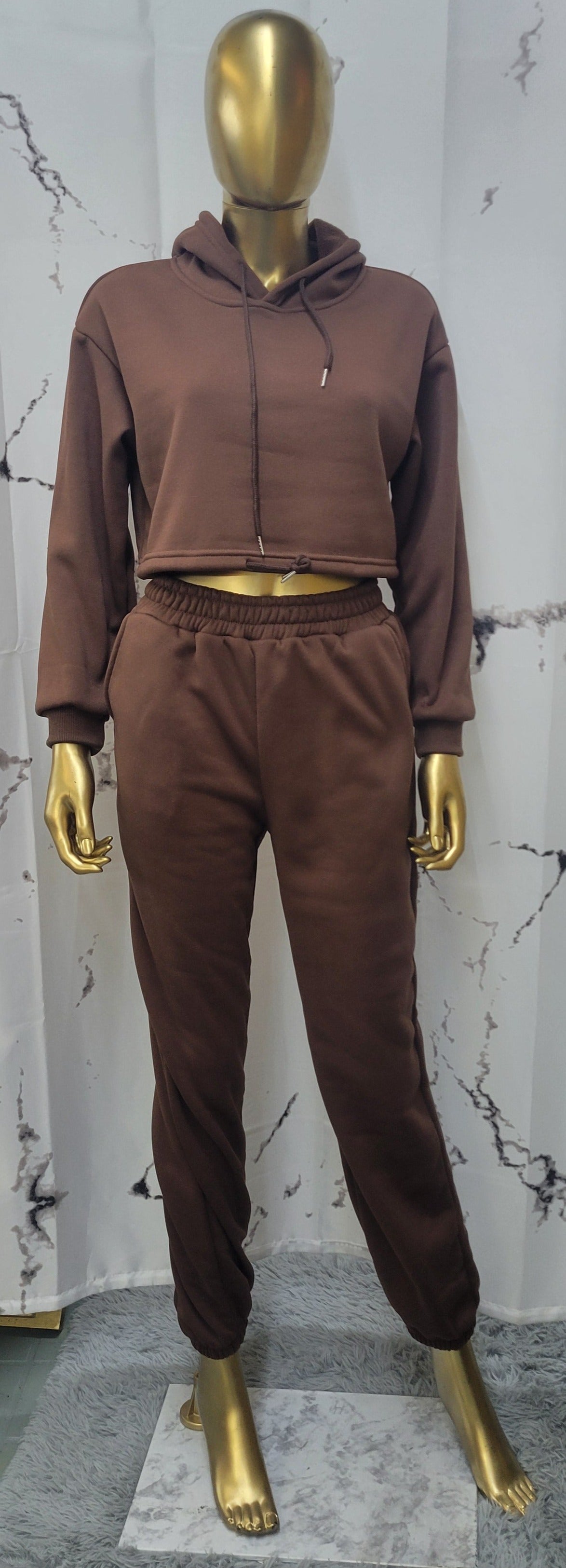 Crop Hoodie 2 Piece Set