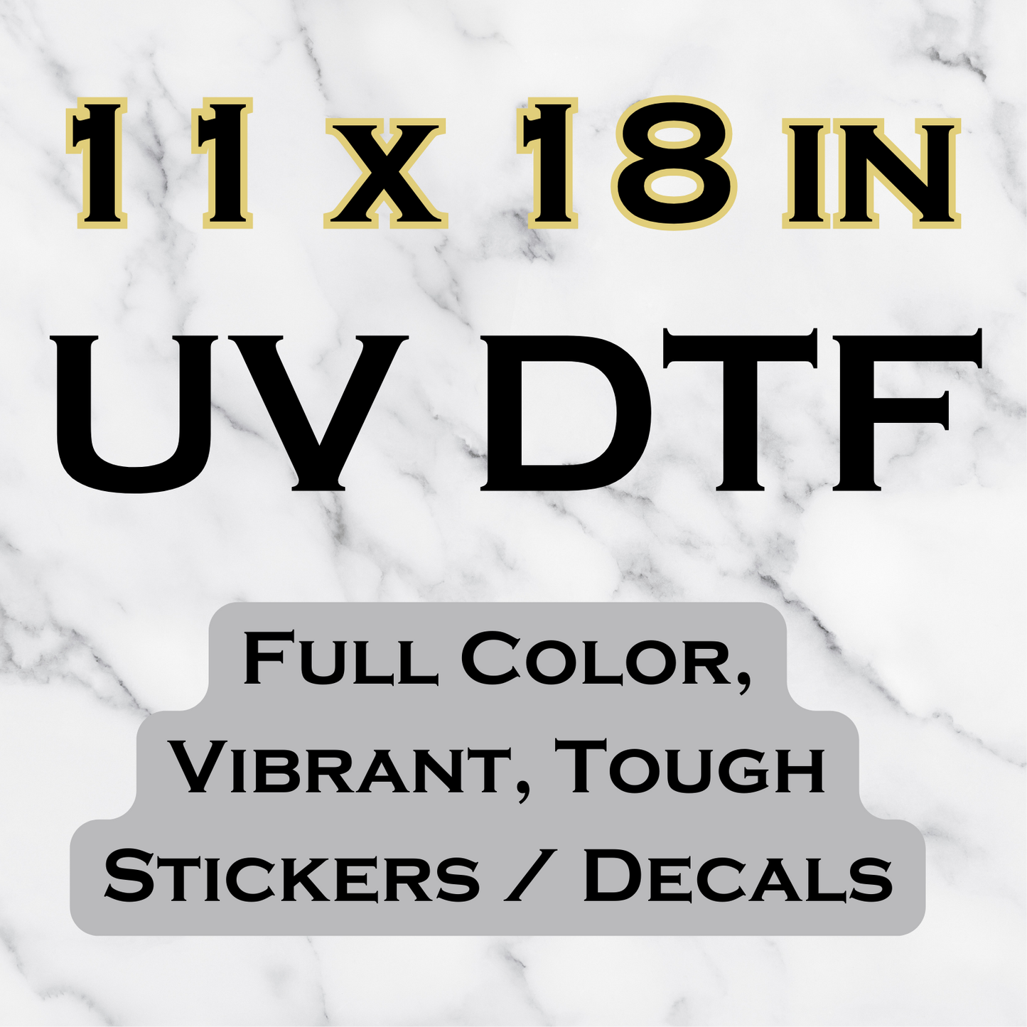 UV DTF Transfer Sheets