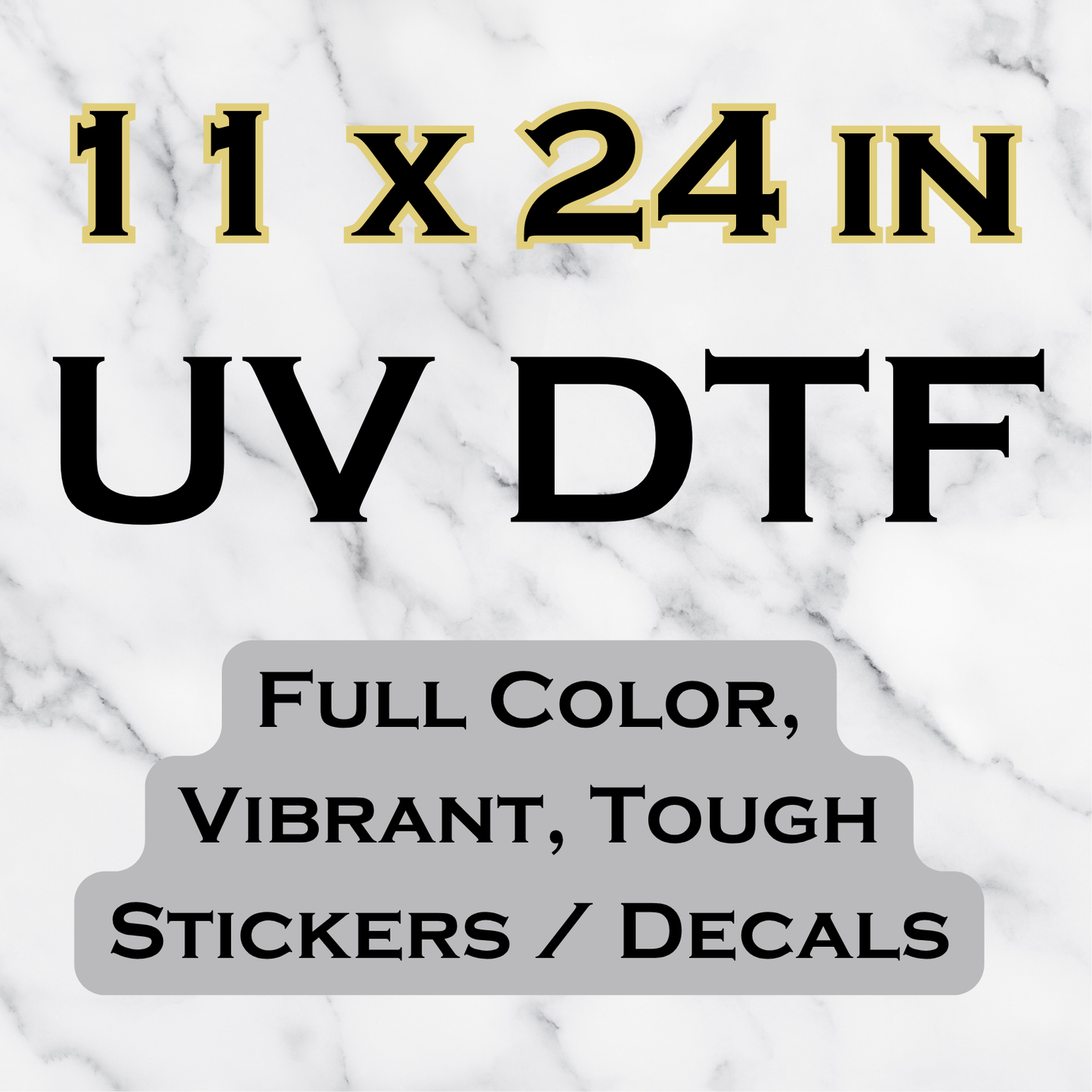 UV DTF Transfer Sheets