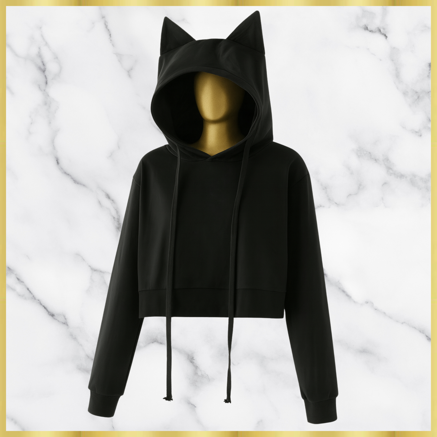 Cat Ears Crop Hoodie
