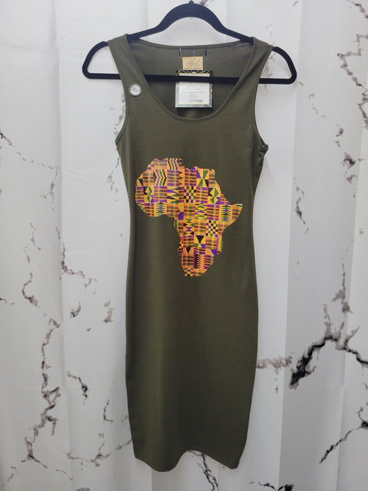 Africa Map [Body Con Dress]