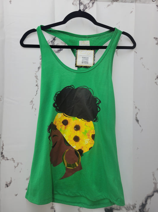 High Bun [Racer Back Tank] (Green)