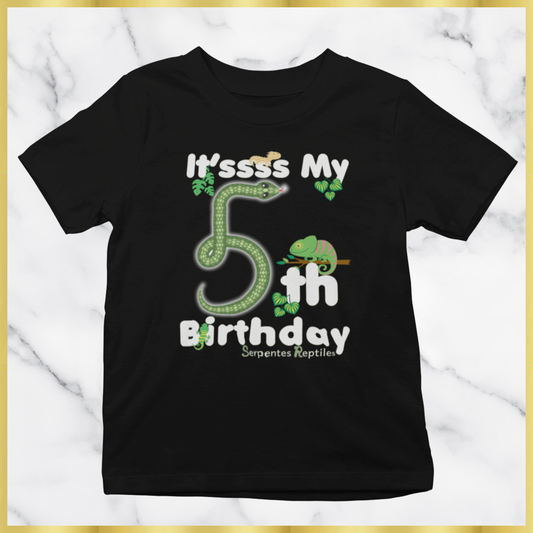 Serpentes Reptiles Birthday T-Shirt