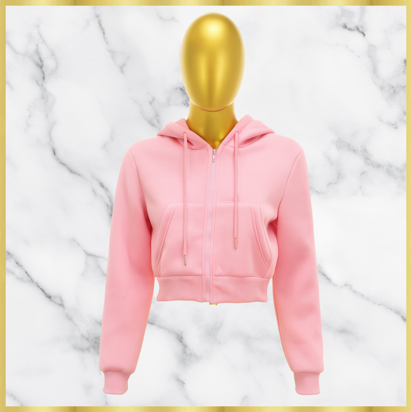 Crop Zip Hoodie