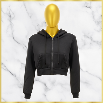 Crop Zip Hoodie